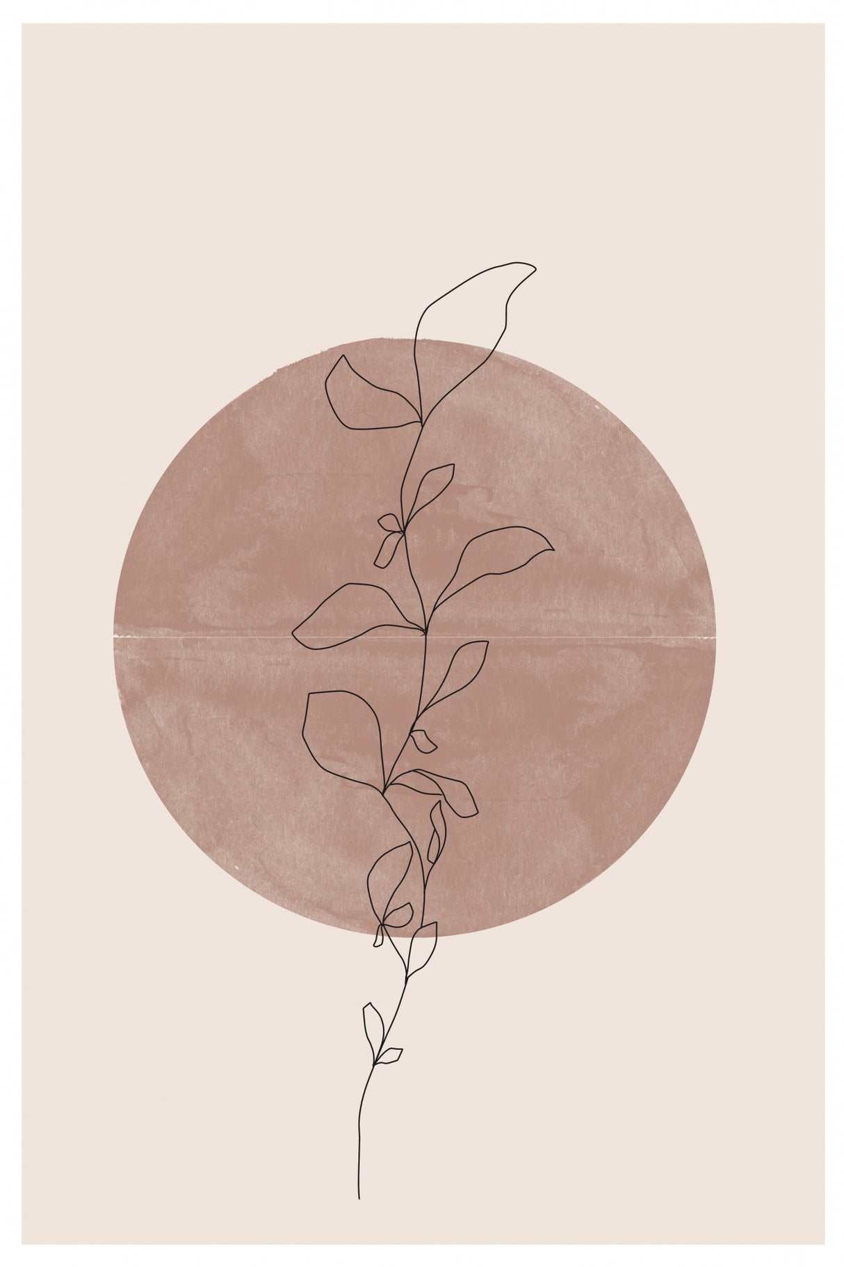 Line Flower Poster och Canvastavla