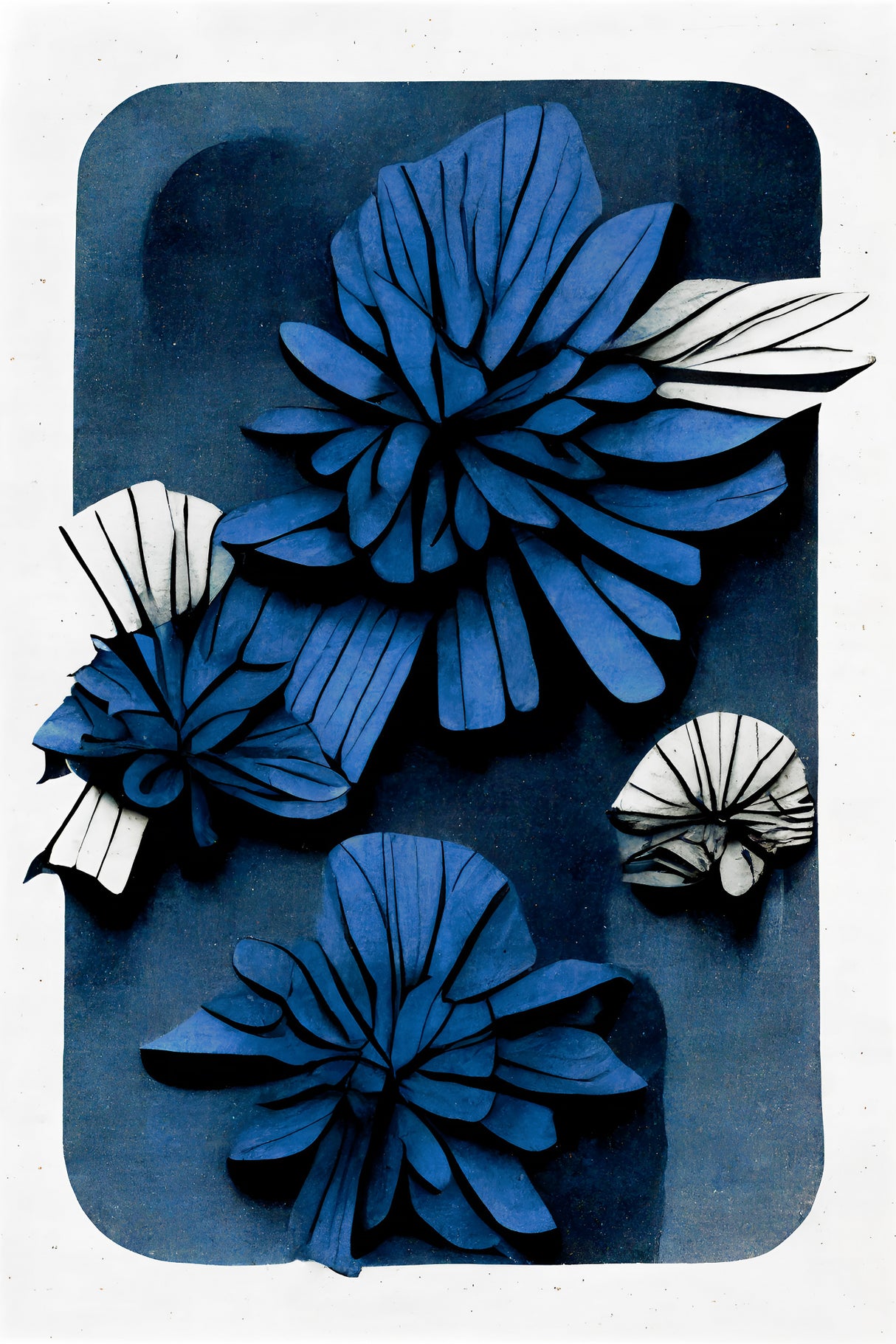 Blue Blossoms Poster och Canvastavla