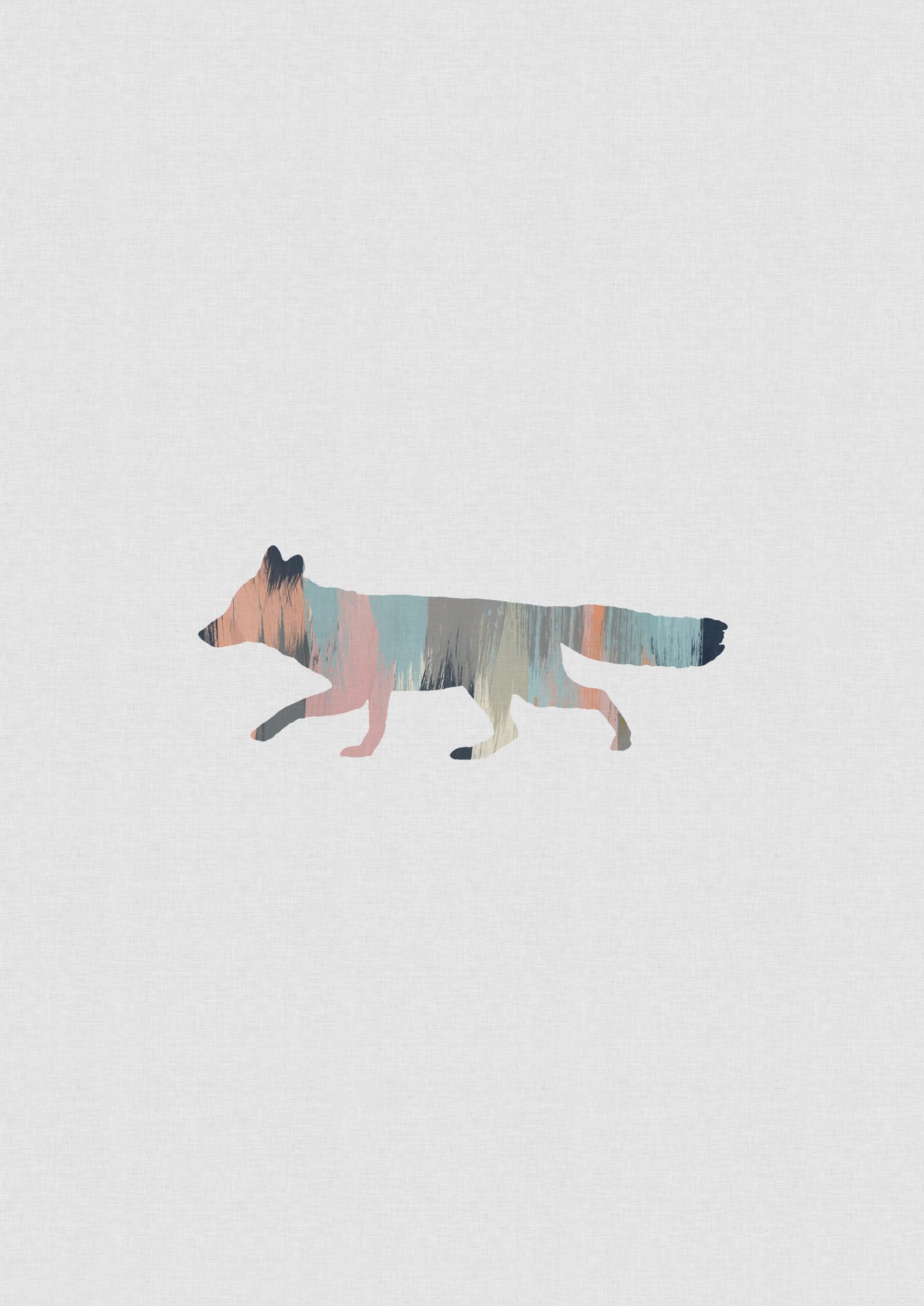 Pastel Fox Poster och Canvastavla