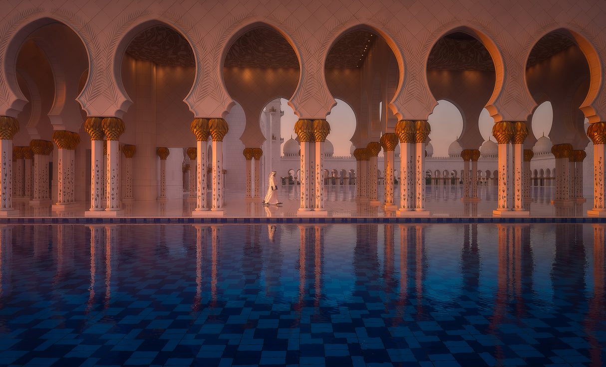 Sunset on the Grand Mosque Poster och Canvastavla