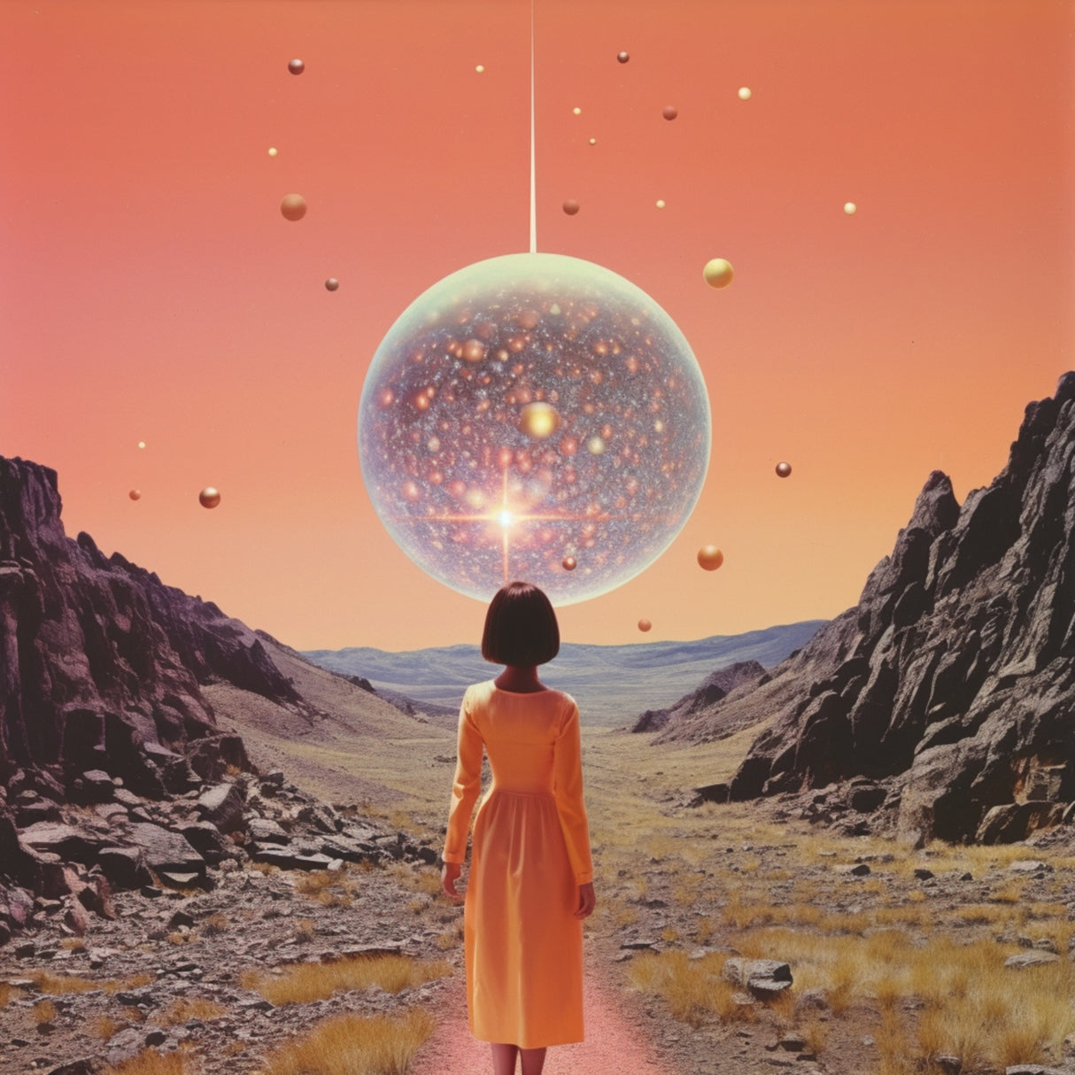 A Space Disco Collage Art Poster och Canvastavla