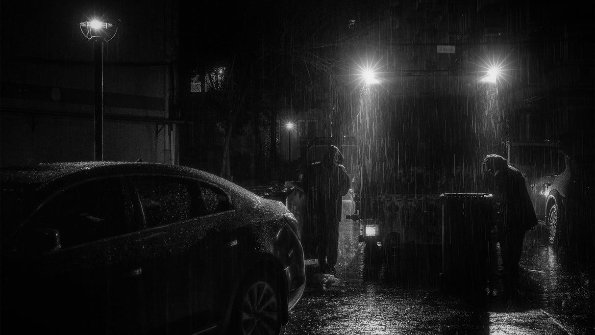 Rainy Night Poster och Canvastavla