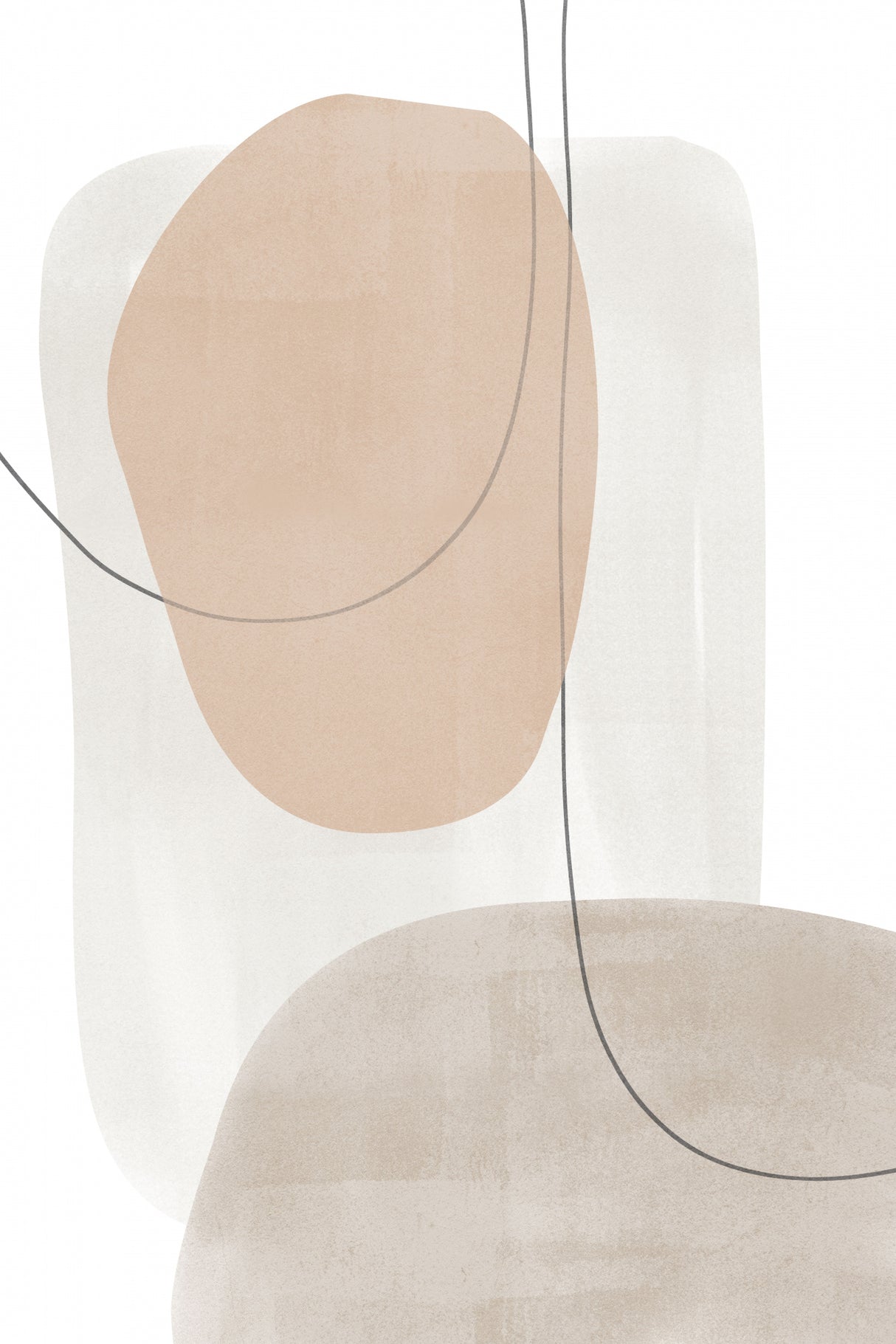 Circle Abstract Painting Poster och Canvastavla