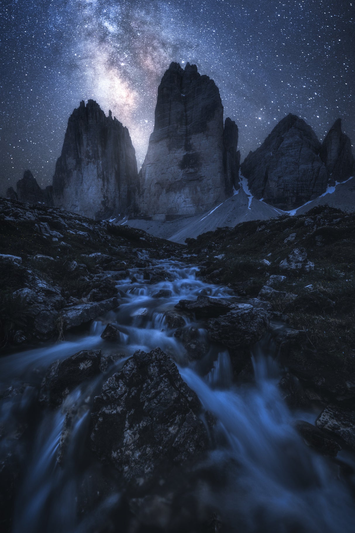 A Starry Night in the Dolomites Poster och Canvastavla
