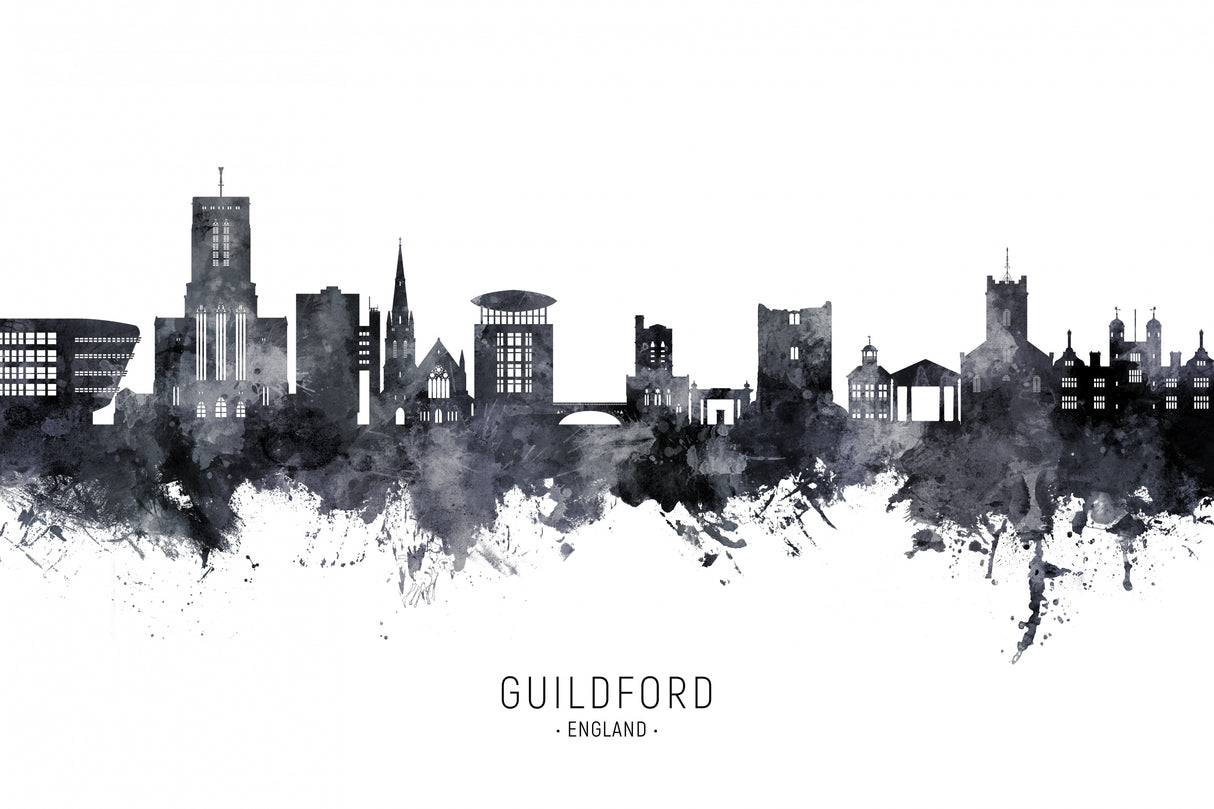 Guildford England Skyline Poster och Canvastavla