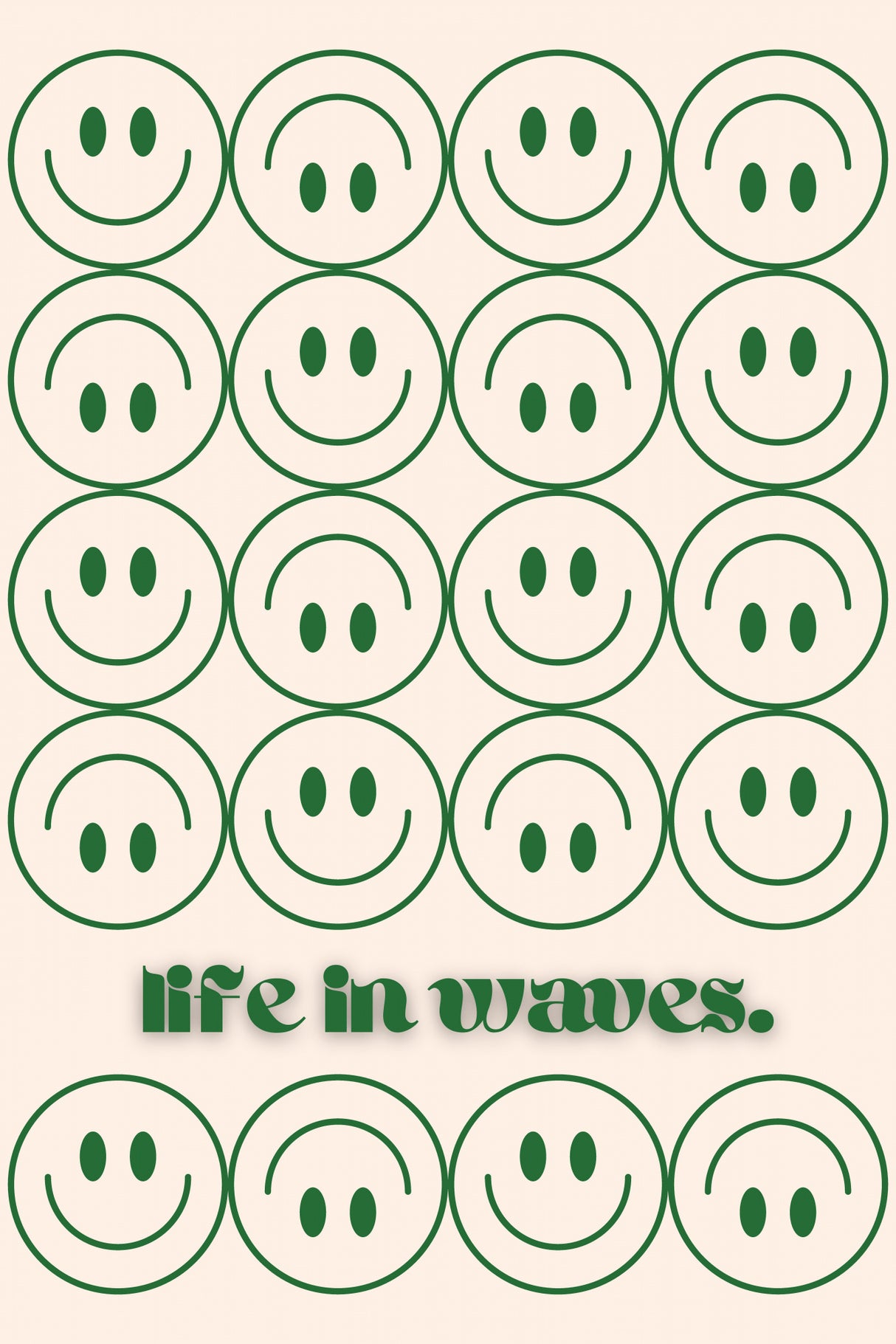 Life In Waves Print Poster och Canvastavla