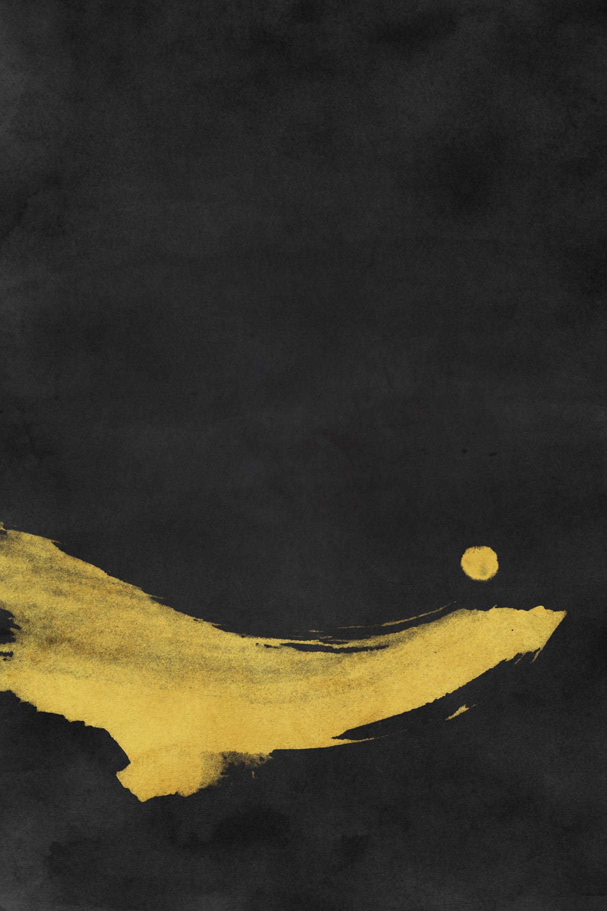 Minimal Landscape Black and Yellow 02 Poster och Canvastavla