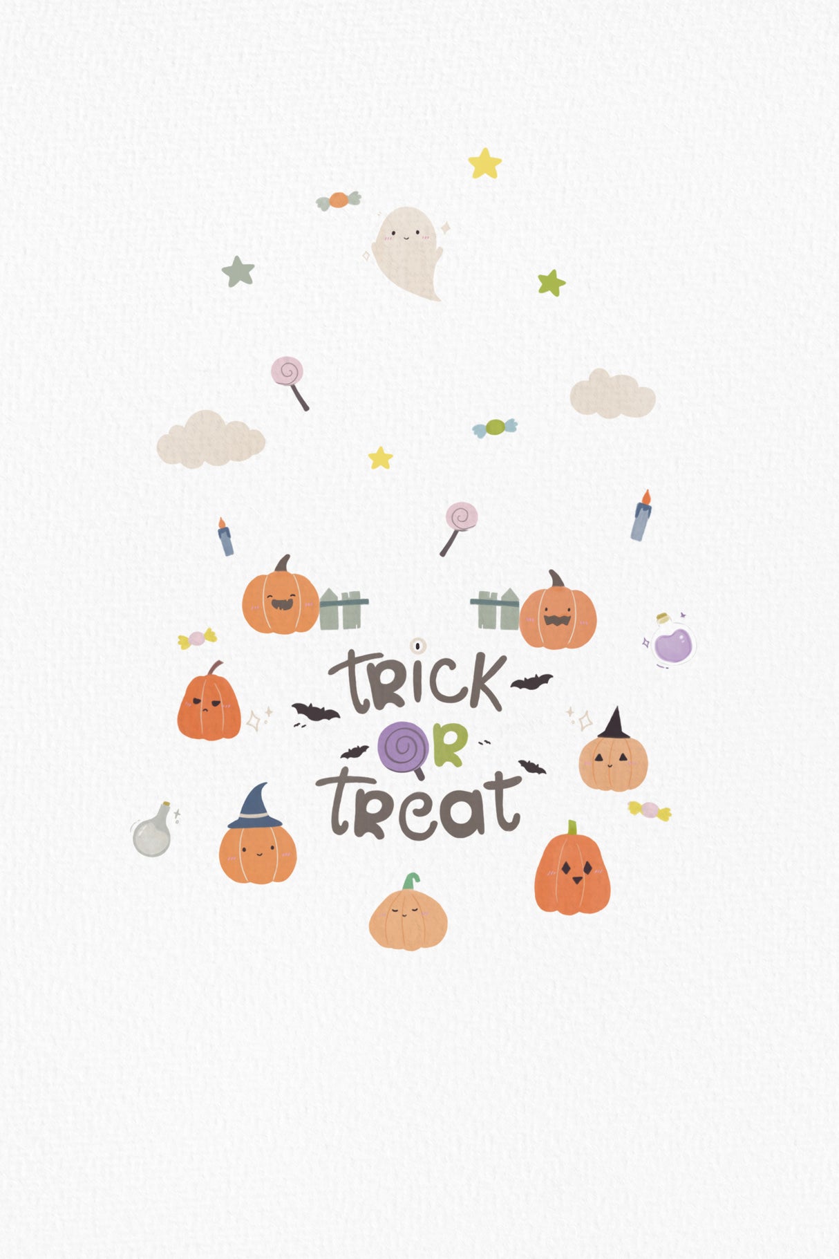 Little Pumpkin In the Halloween Poster och Canvastavla