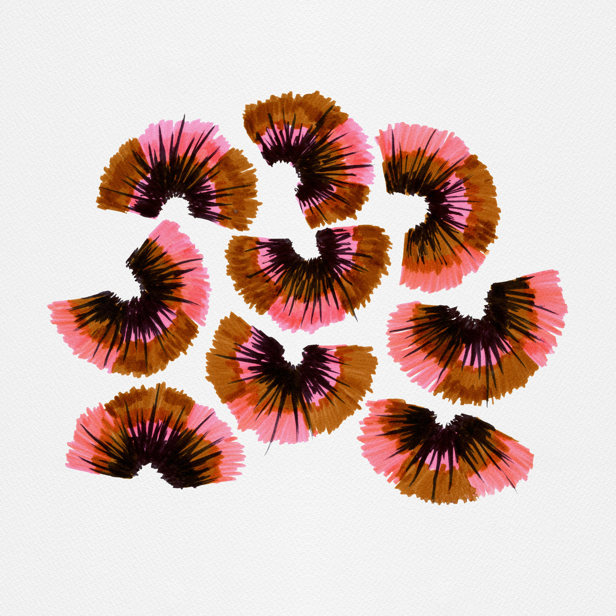Pencil Shavings Pink Brown 2 Poster och Canvastavla