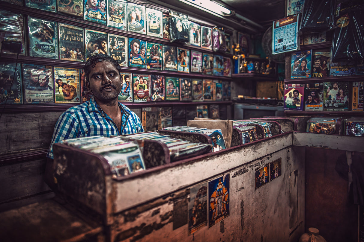 Indian bazar at night Poster och Canvastavla