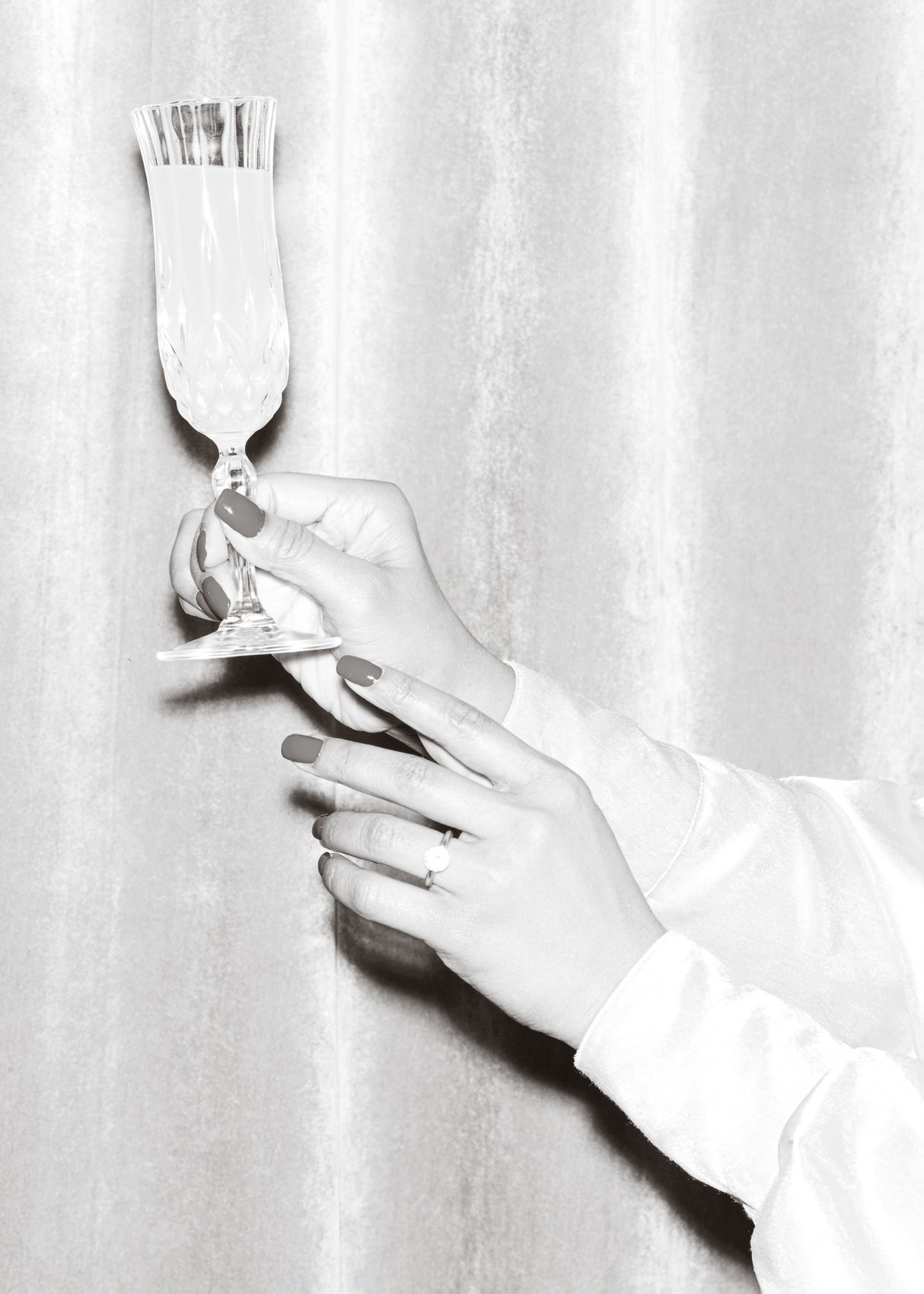 Hands Drink Black and White Poster och Canvastavla