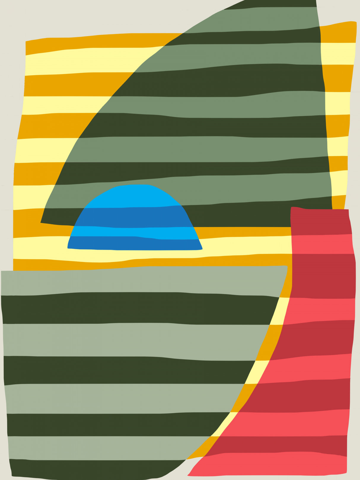 Abstract Stripe Minimal Collage 11 Poster och Canvastavla