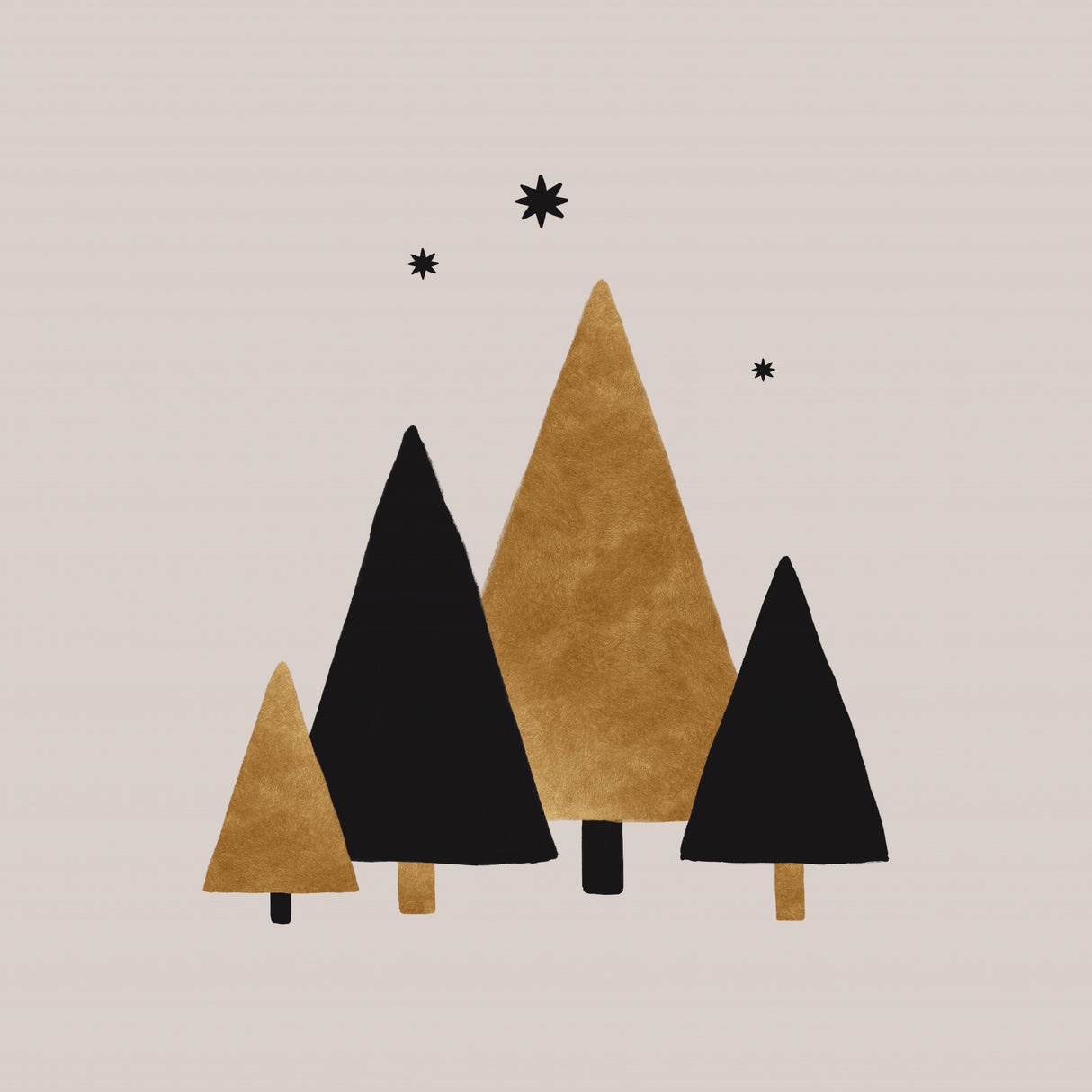 Xmas Trees & Stars Poster och Canvastavla