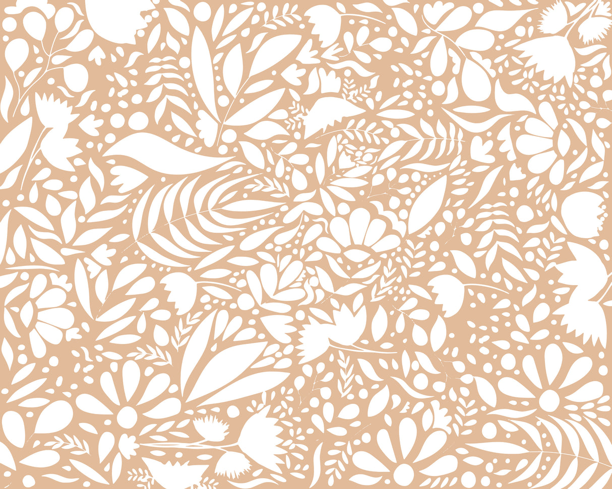 Scandi brown white pattern Poster och Canvastavla