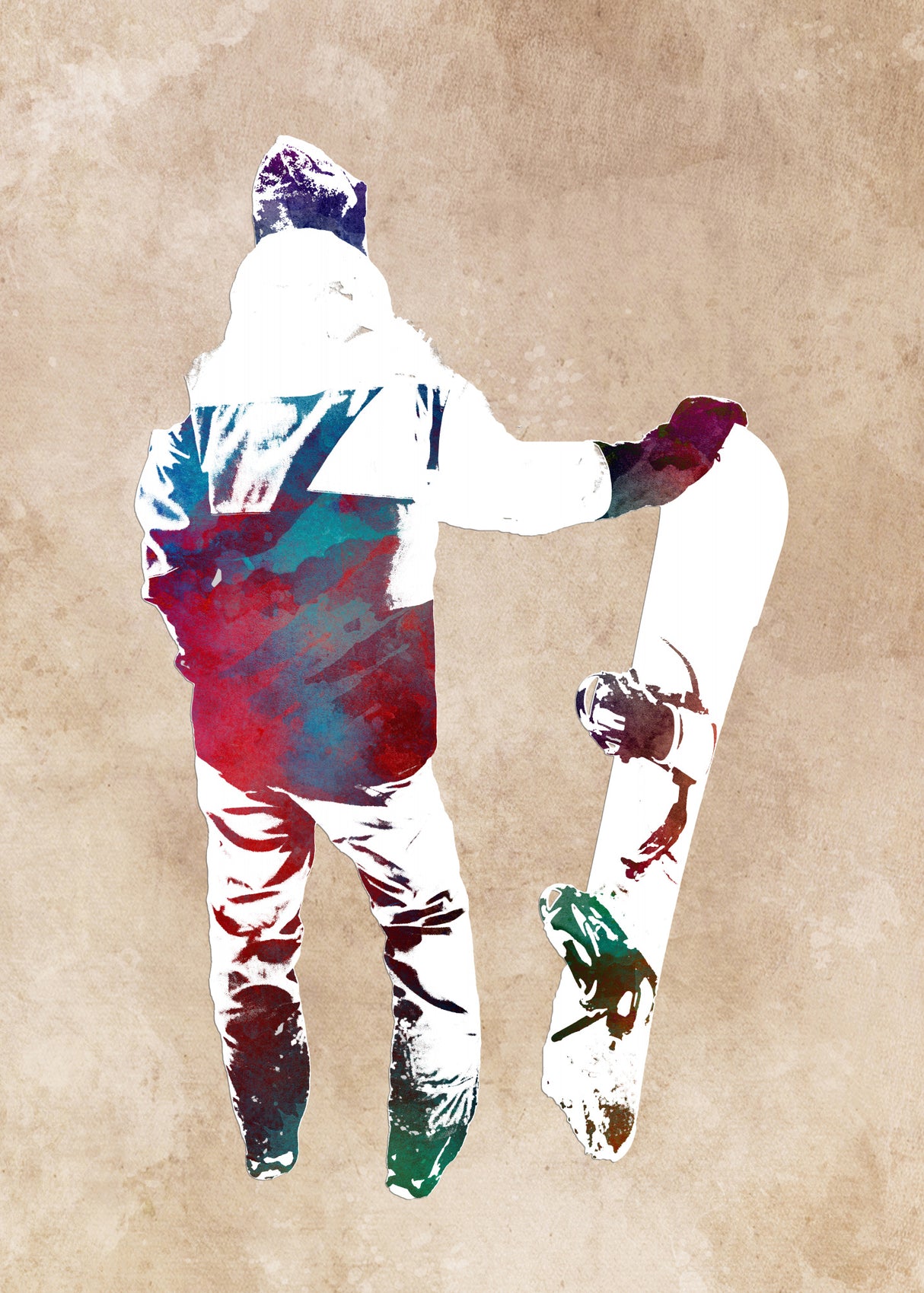 Snowboard Sport Art 1 Poster och Canvastavla