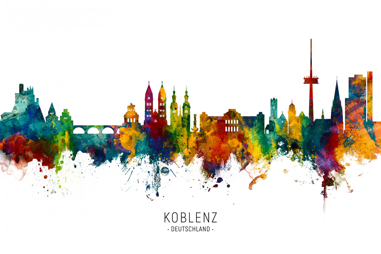 Koblenz Germany Skyline Poster och Canvastavla