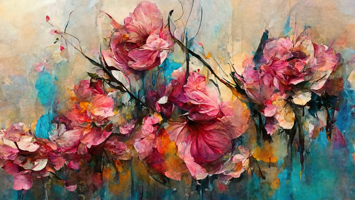 Wild Rough Roses Poster och Canvastavla