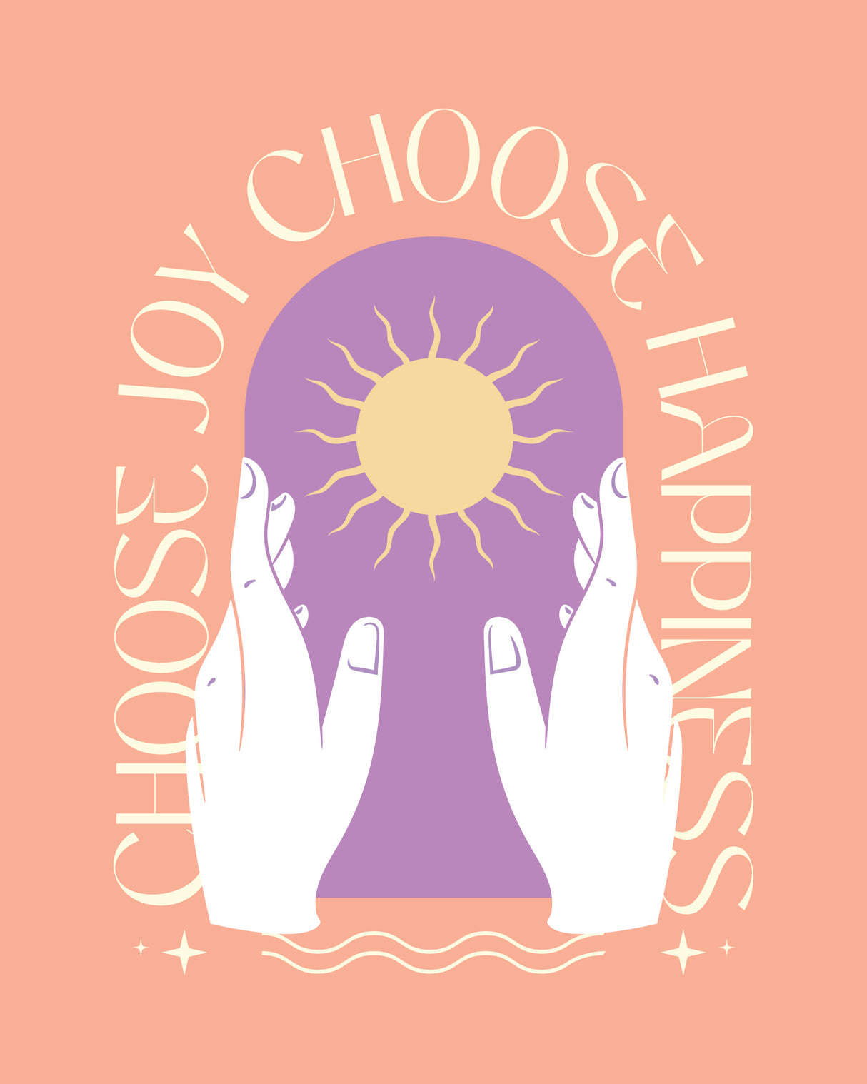 Choose Joy Choose Happiness Poster och Canvastavla