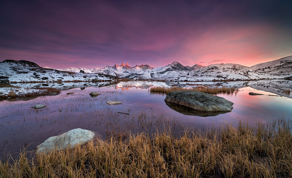 Mountainous reflections Poster och Canvastavla