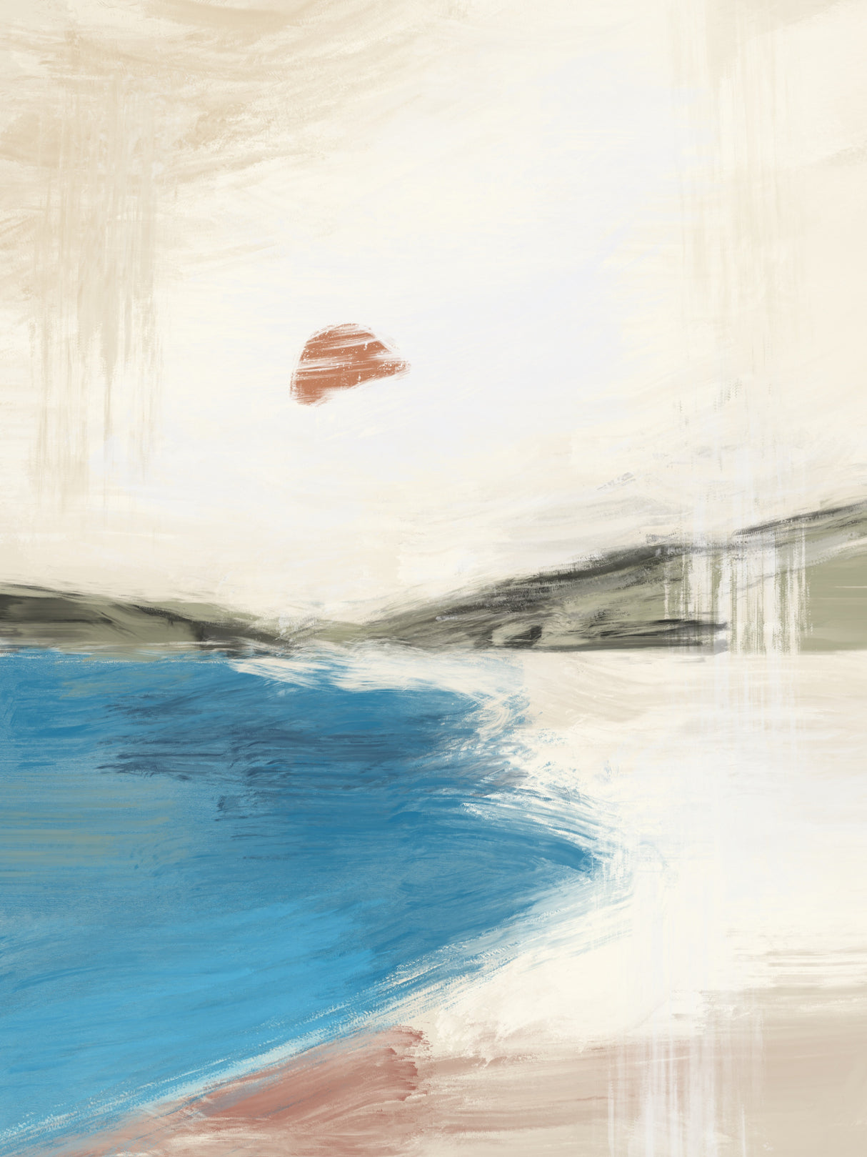 Abstract Lagoon Poster och Canvastavla