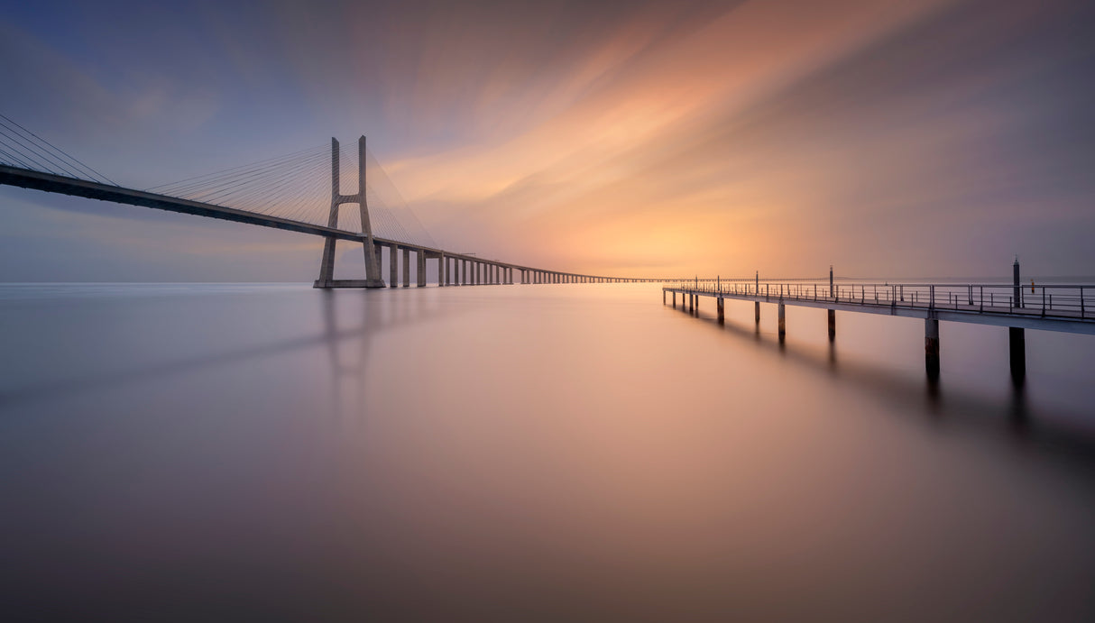 Pastel Bridge Poster och Canvastavla