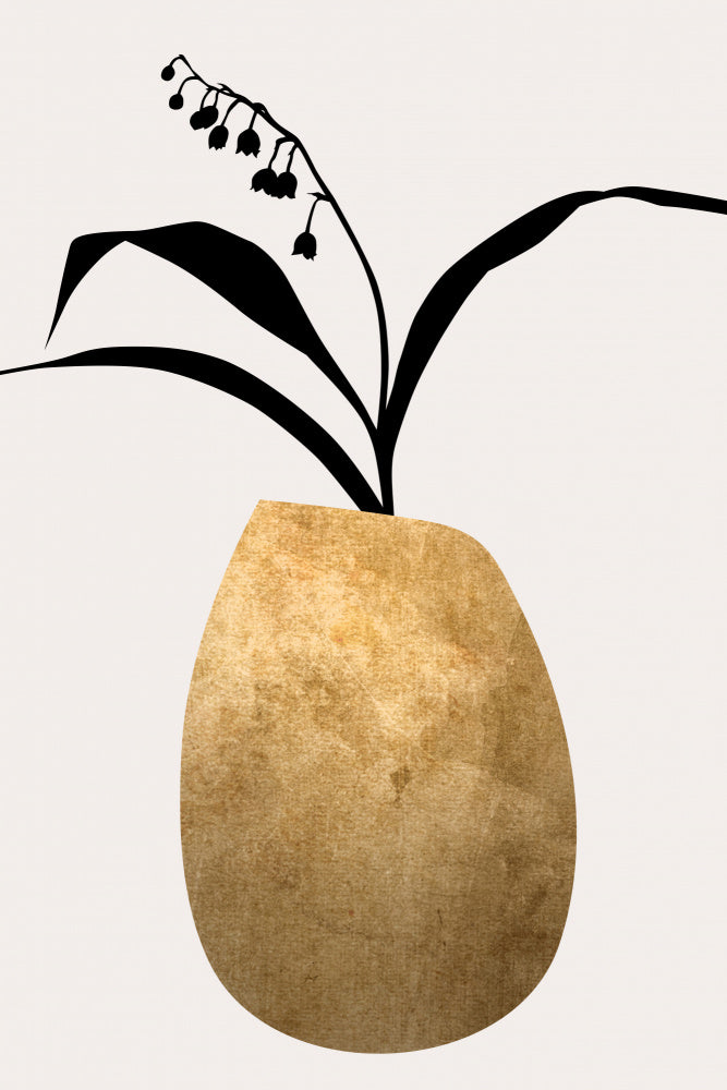 Water Lilies Gold Vas och keramikposter