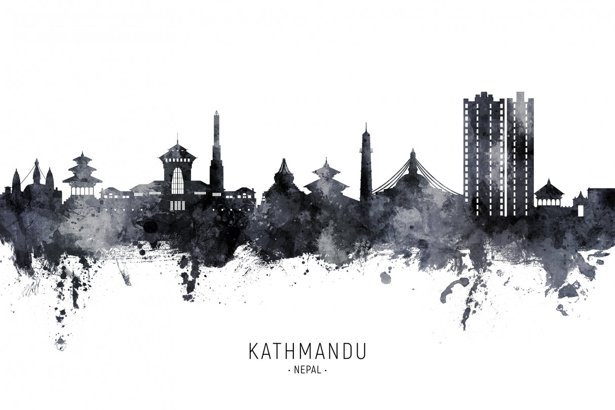Kathmandu Nepal Skyline Poster och Canvastavla