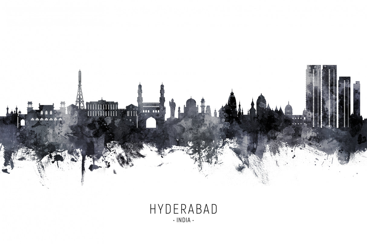 Hyderabad Skyline India Poster och Canvastavla