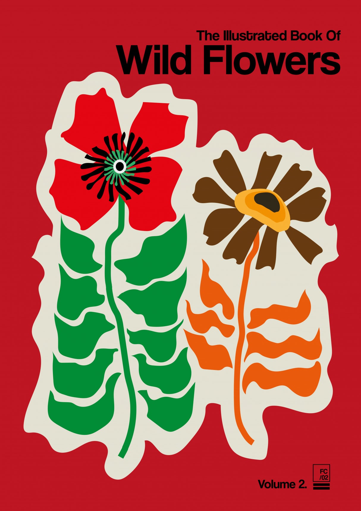 The Illustrated Book Of Wild Flowers Vol.2 Red Poster och Canvastavla