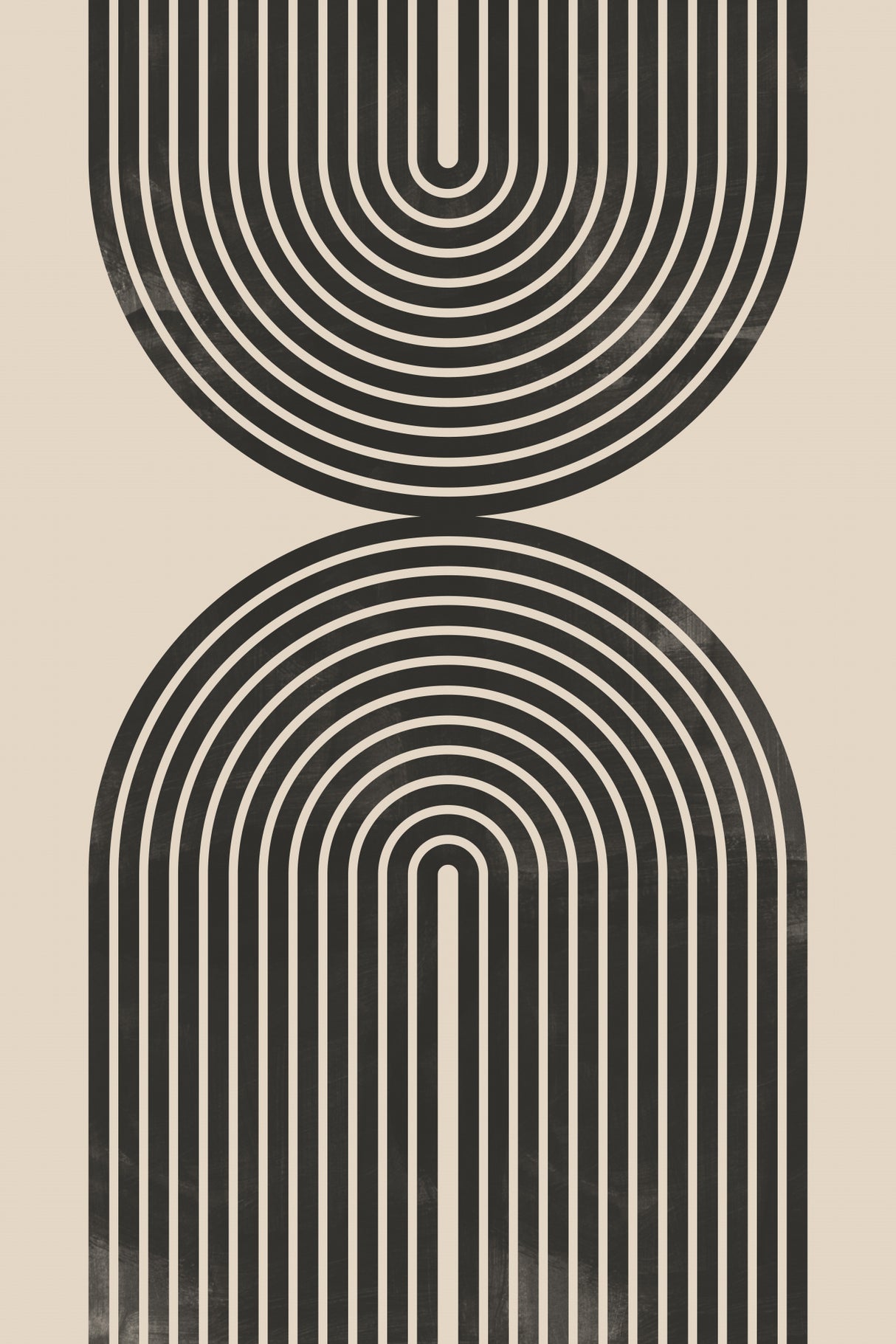 Black Arch Line Art Poster och Canvastavla