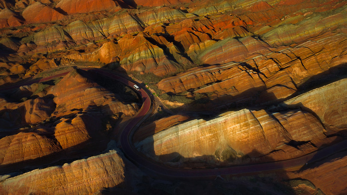 Aerial Danxia Poster och Canvastavla