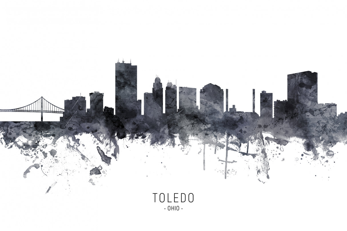 Toledo Ohio Skyline Poster och Canvastavla