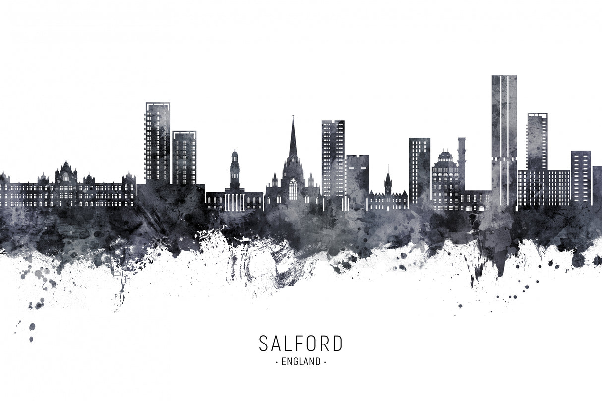 Salford England Skyline Poster och Canvastavla