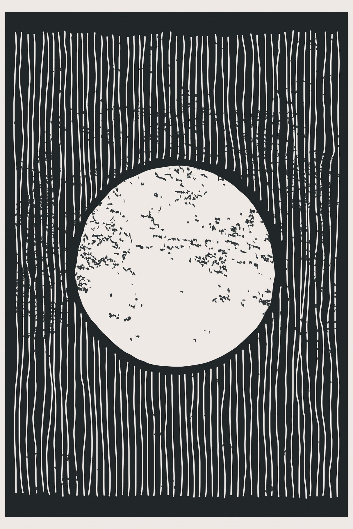 Minimal Moon Poster och Canvastavla