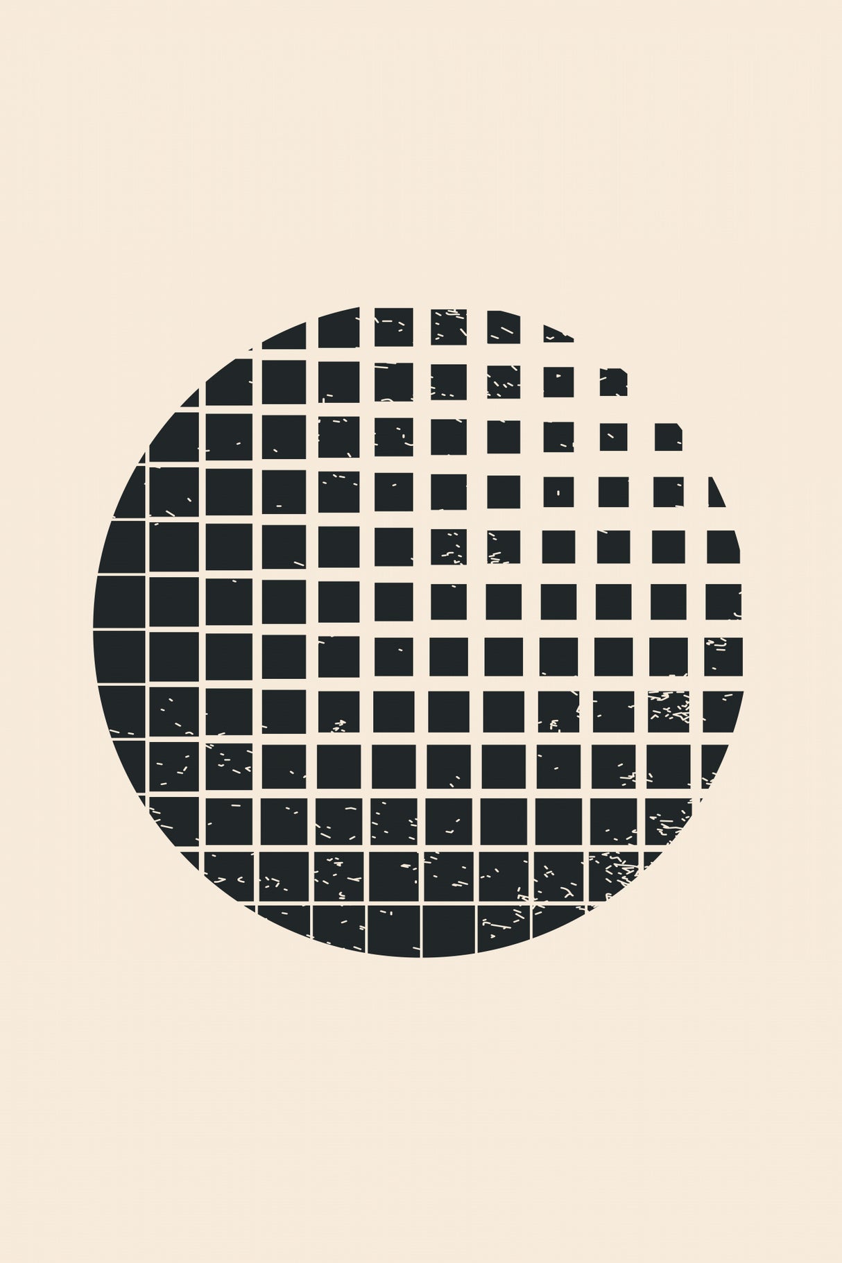 Minimal Halftone Shapes #2 Poster och Canvastavla