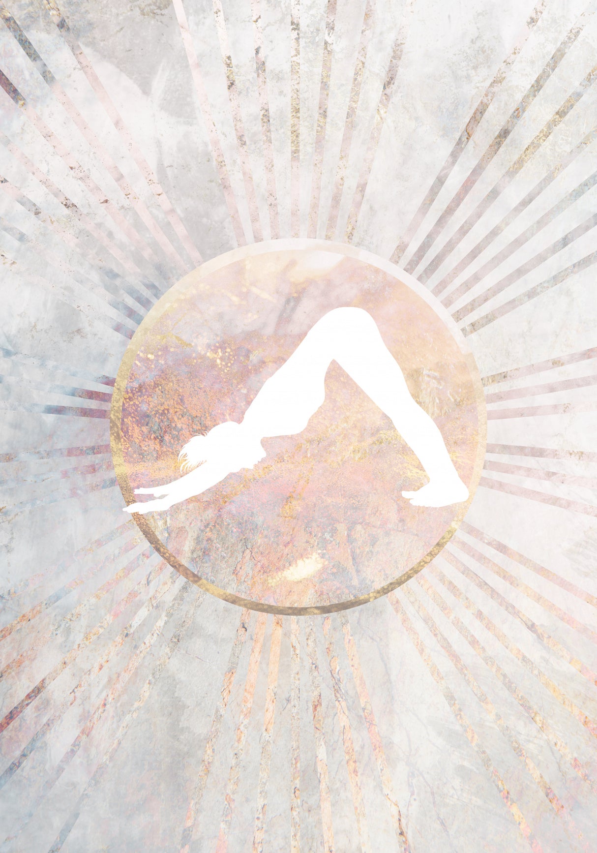 Sun Boho Yoga Marble 5 Poster och Canvastavla