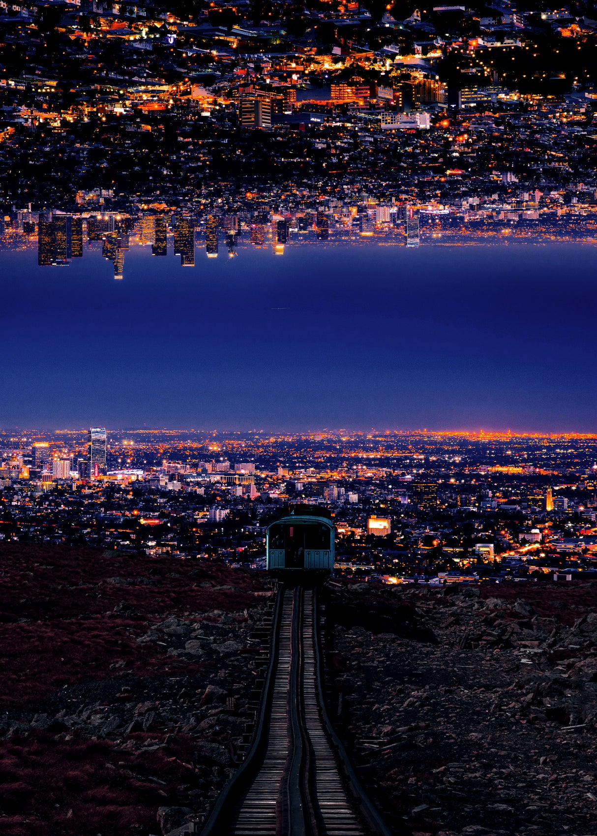 City Upside Down Poster och Canvastavla