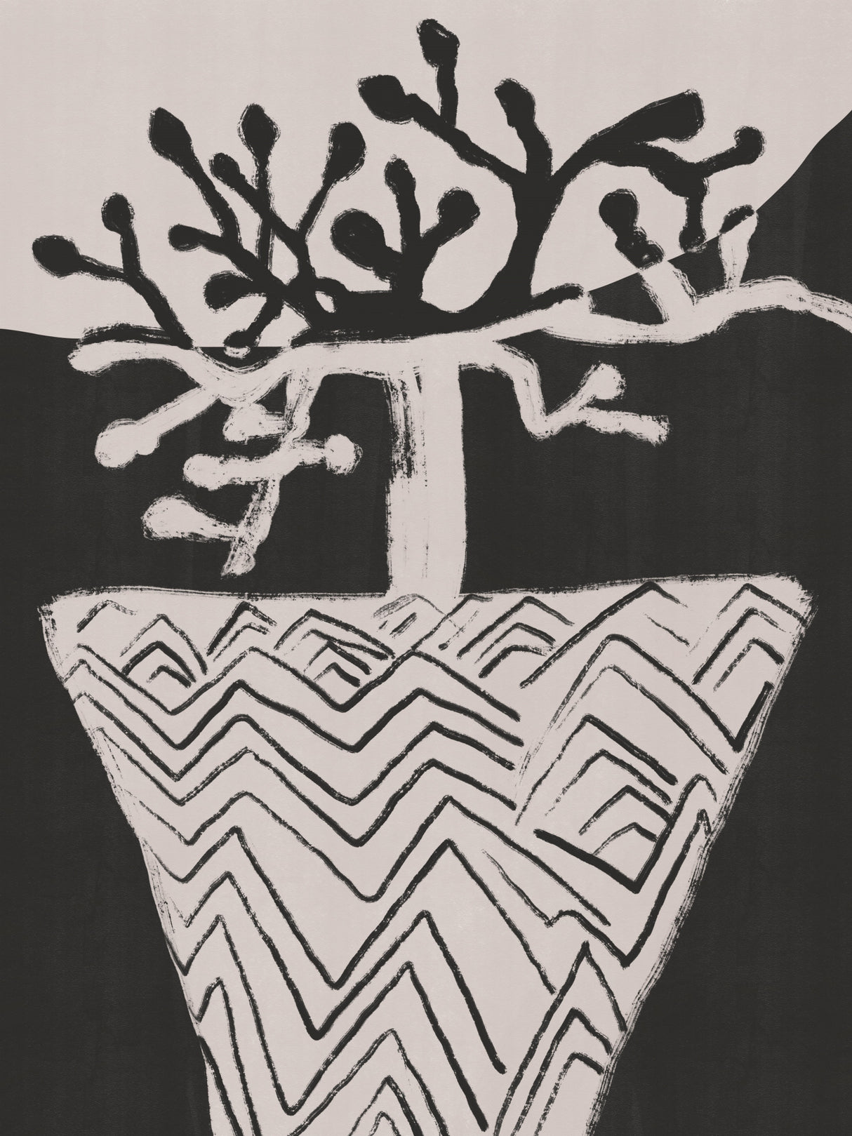 Mountain Vase Poster och Canvastavla