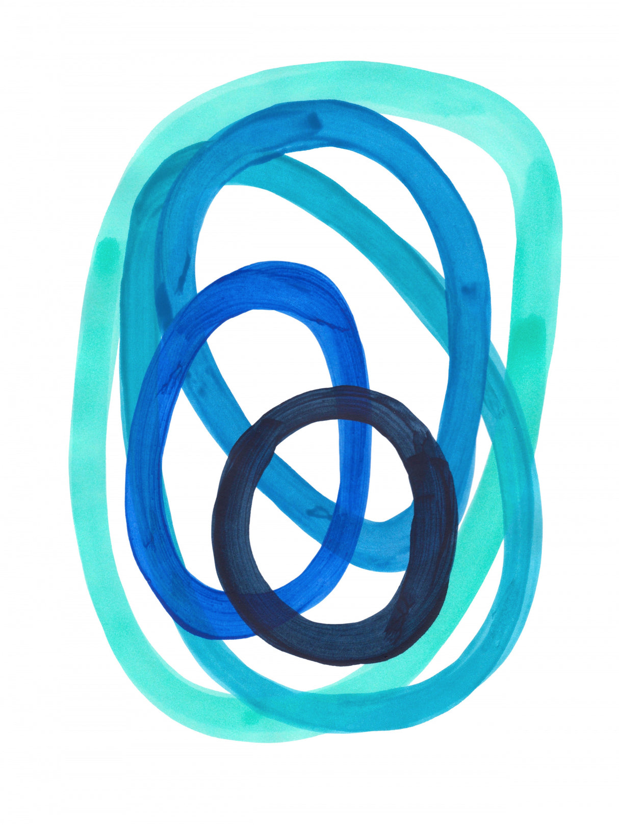Ocean Spirals Poster och Canvastavla