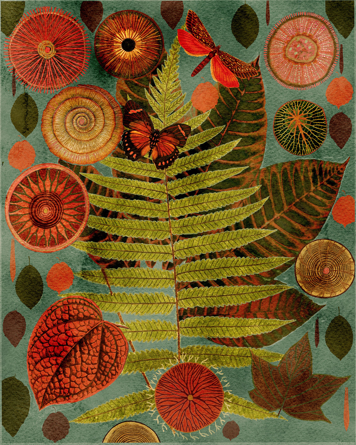 Terracotta Blues Variation Poster och Canvastavla