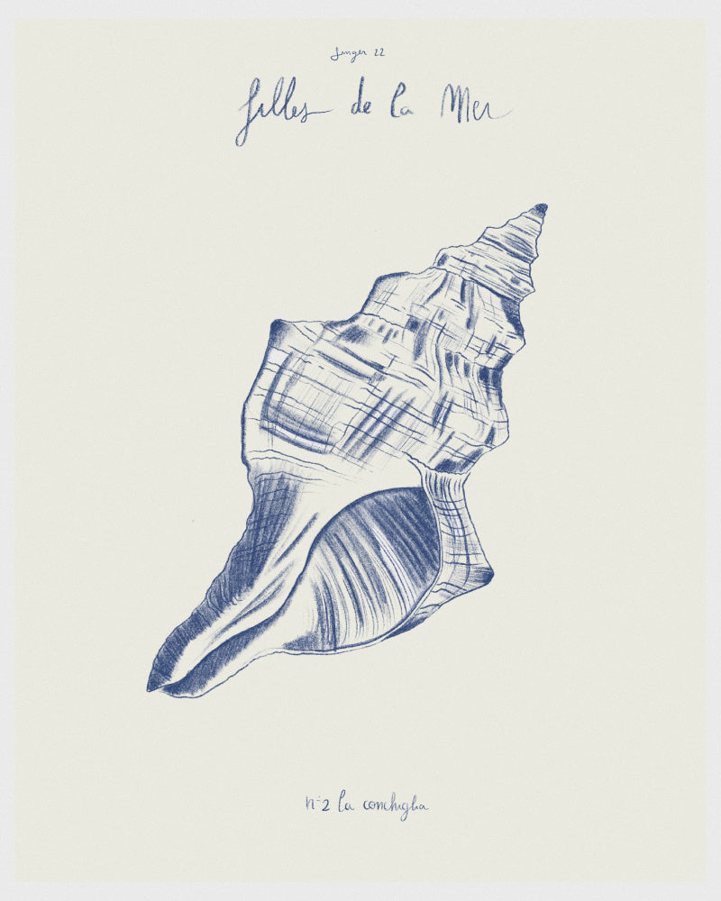 Filles de la mer n.2 - La conchiglia Kitchen poster eller kökstavla