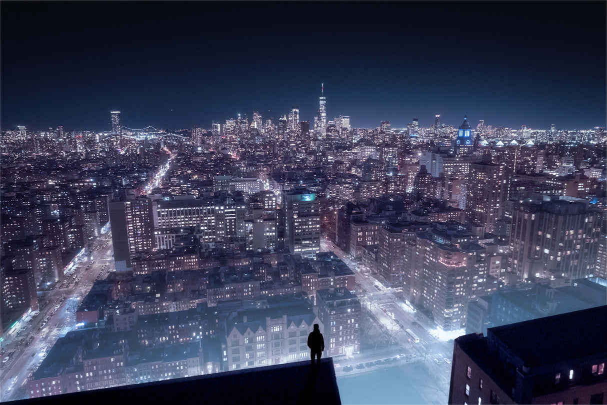 Cyber punk Newyork Poster och Canvastavla