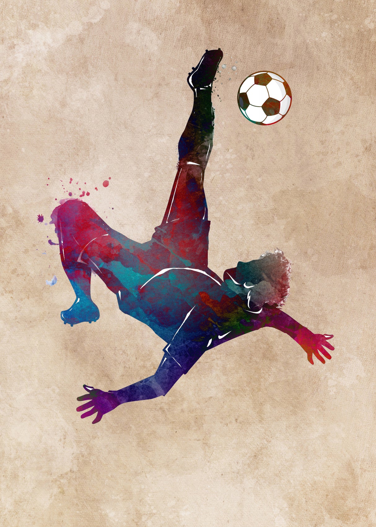 Football Soccer Sport Art 11 Poster och Canvastavla