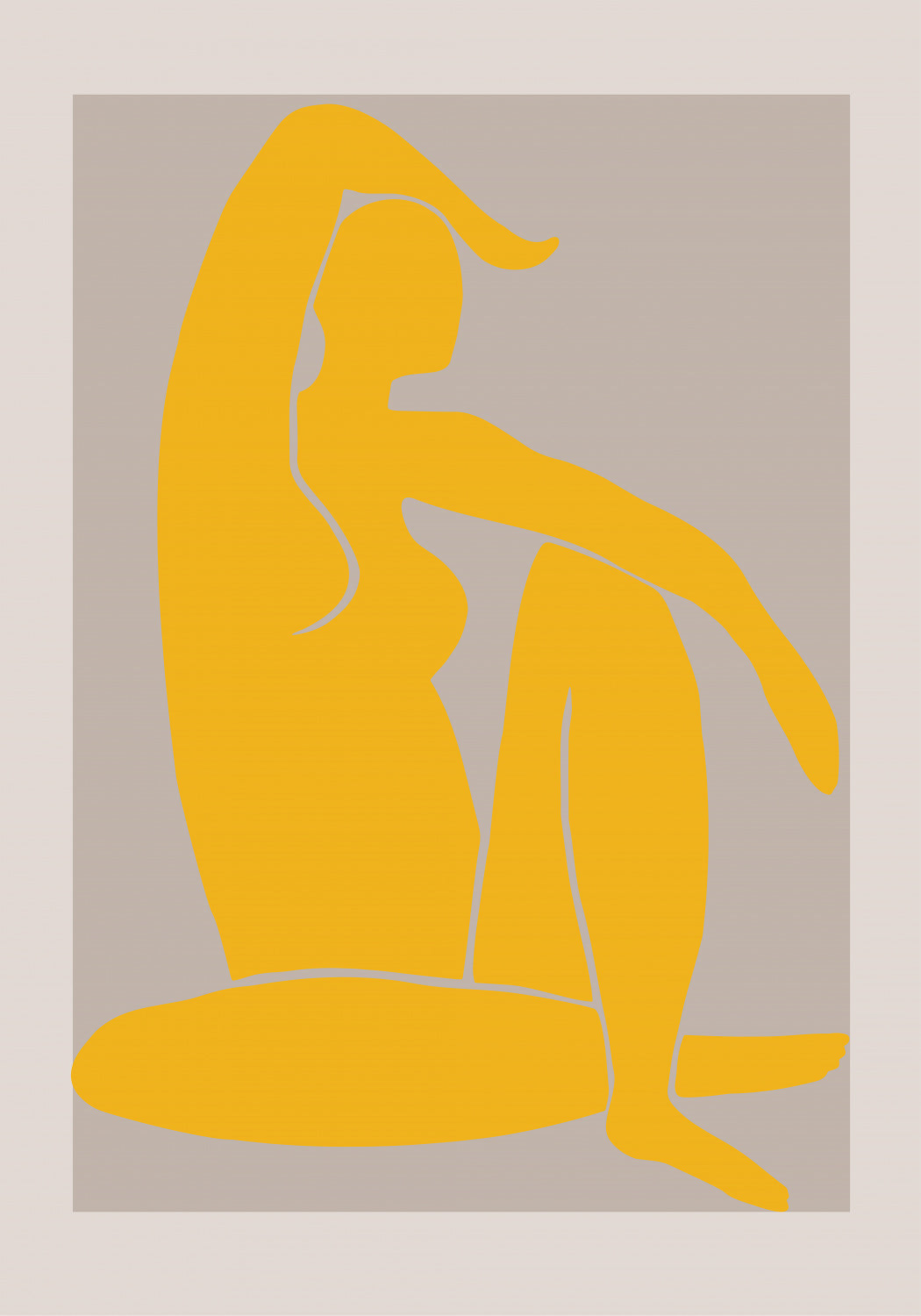 Yellow Figure Poster och Canvastavla