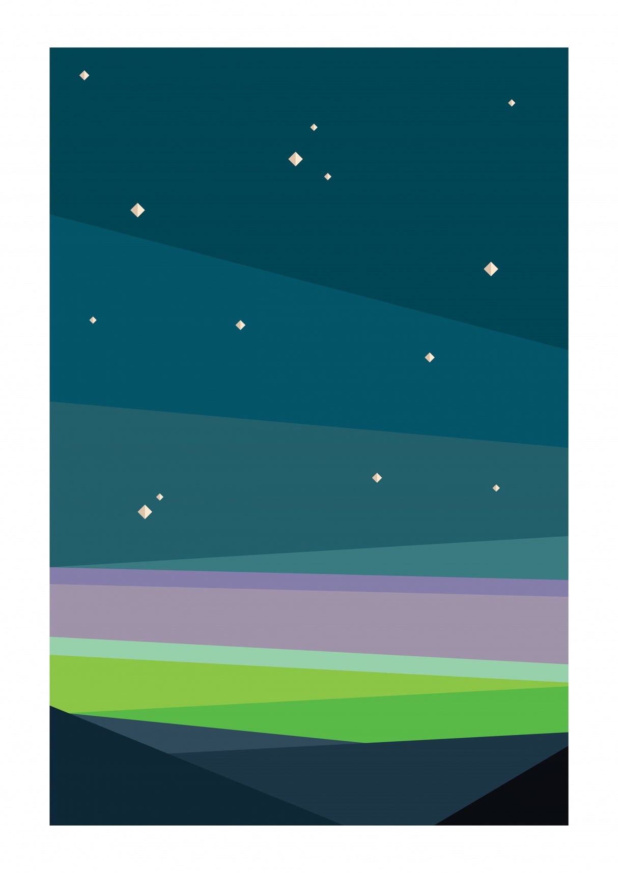 Northern Lights Poster och Canvastavla
