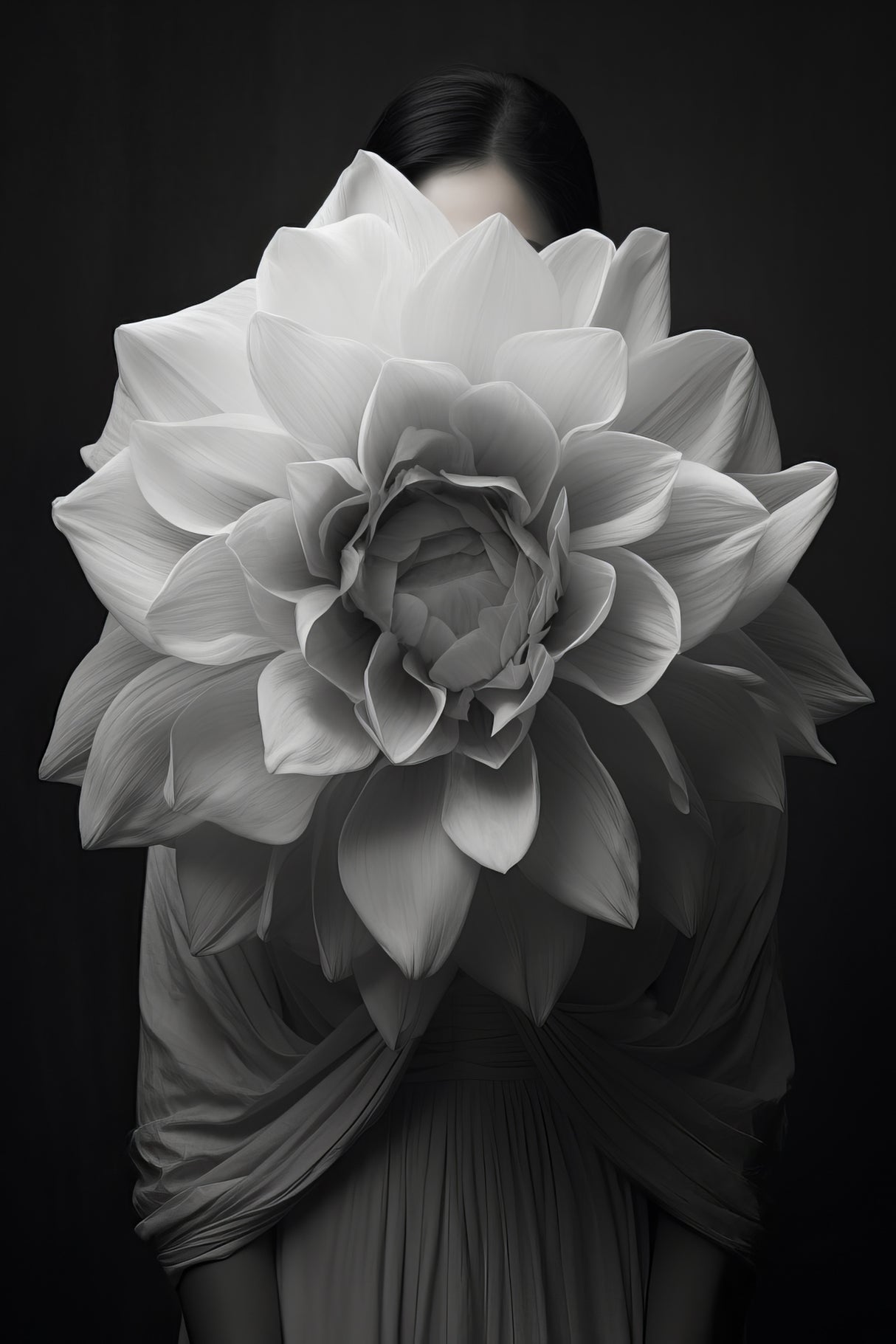White Flower Head 3 Poster och Canvastavla