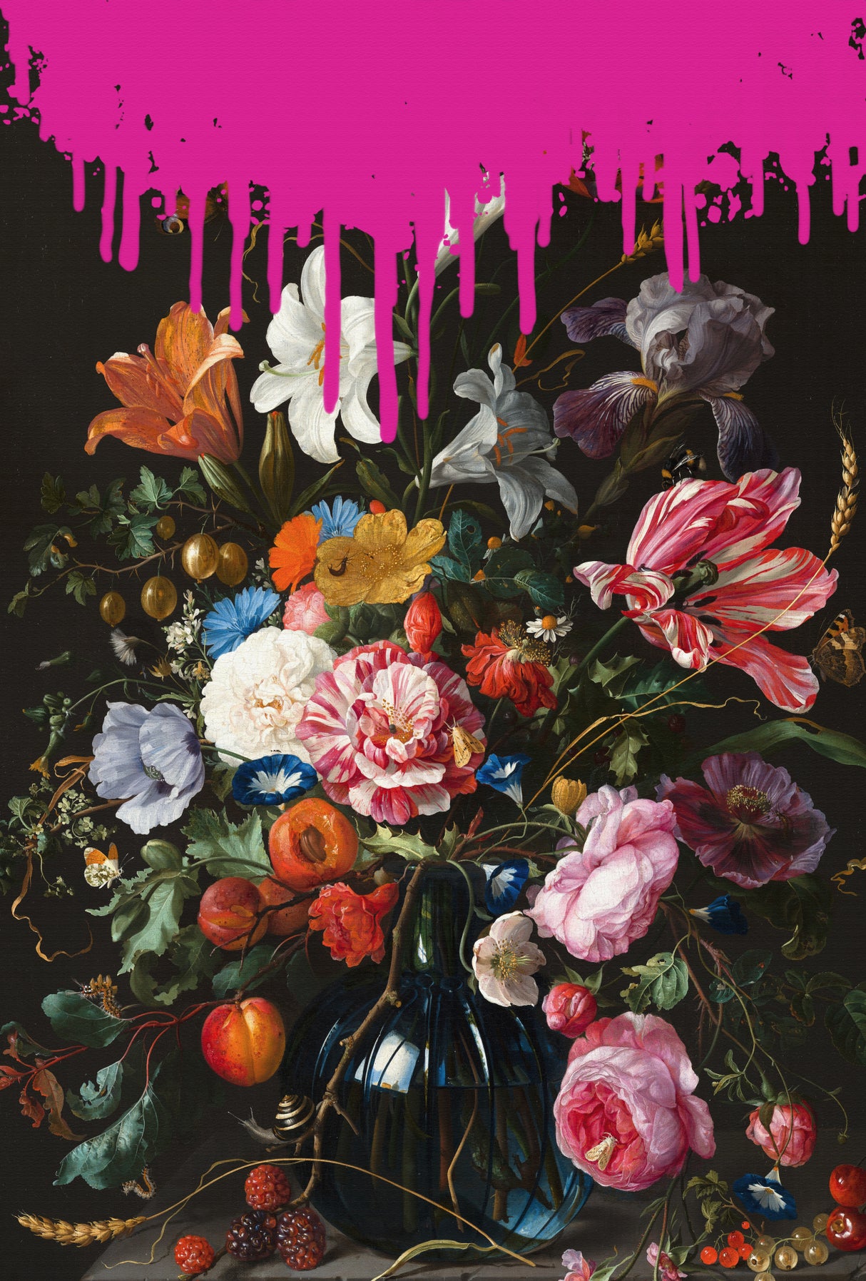 Vintage Botanical, Altered Pinky Art Poster och Canvastavla