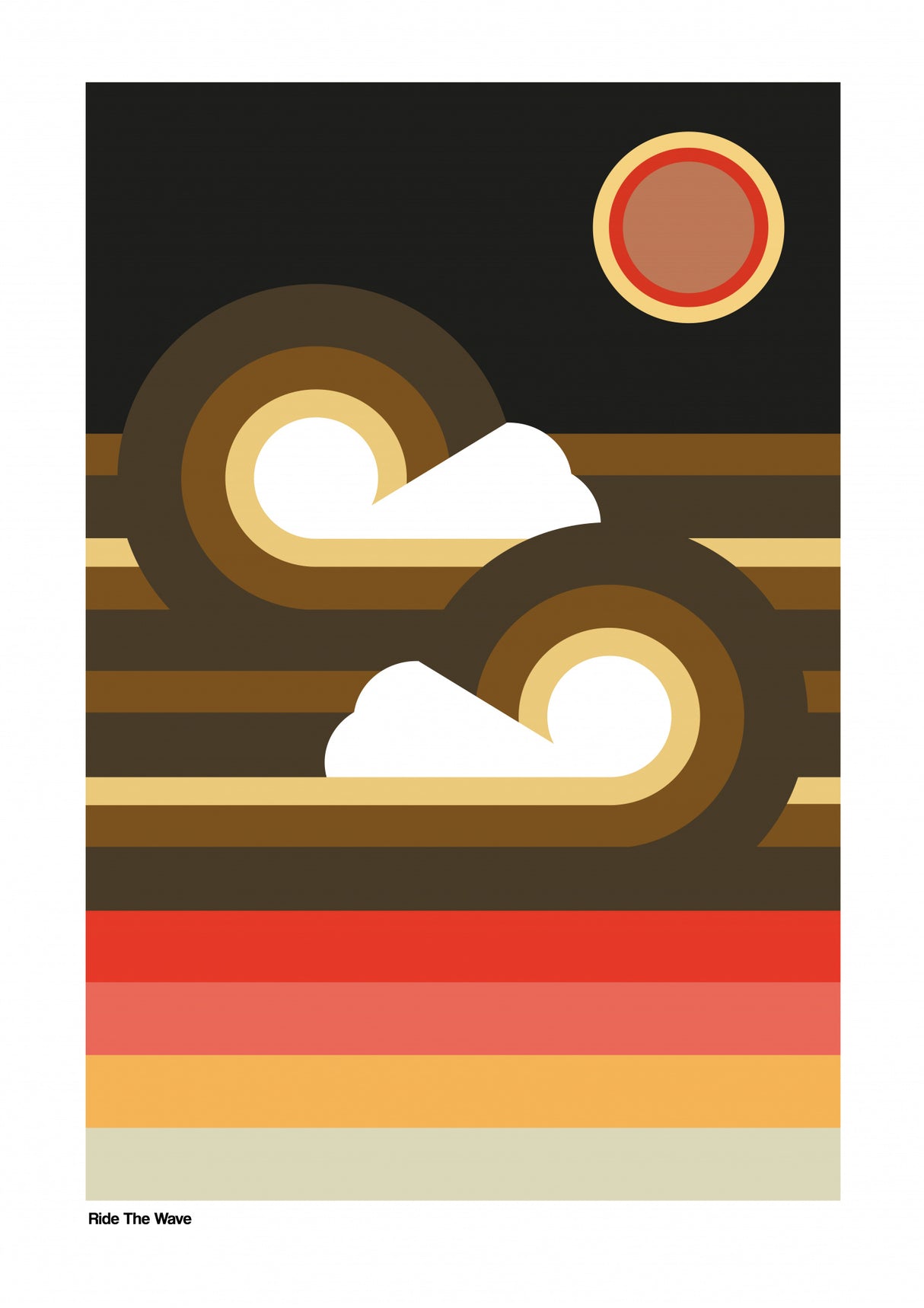 Ride The Wave Sunset Poster och Canvastavla