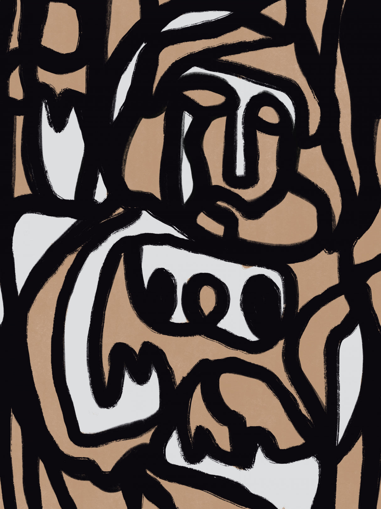 Bold line composition 03 Poster och Canvastavla