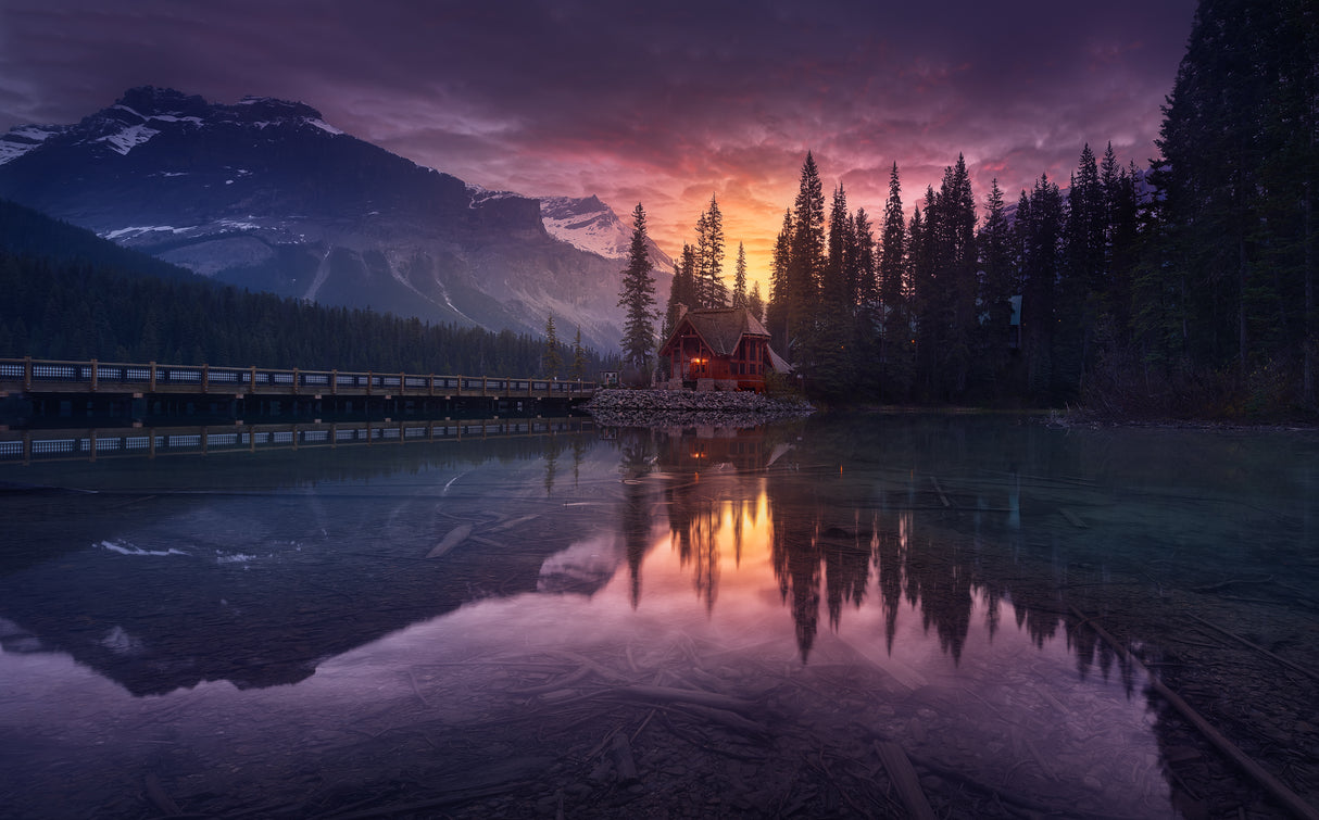 Lake House sunrise Poster och Canvastavla